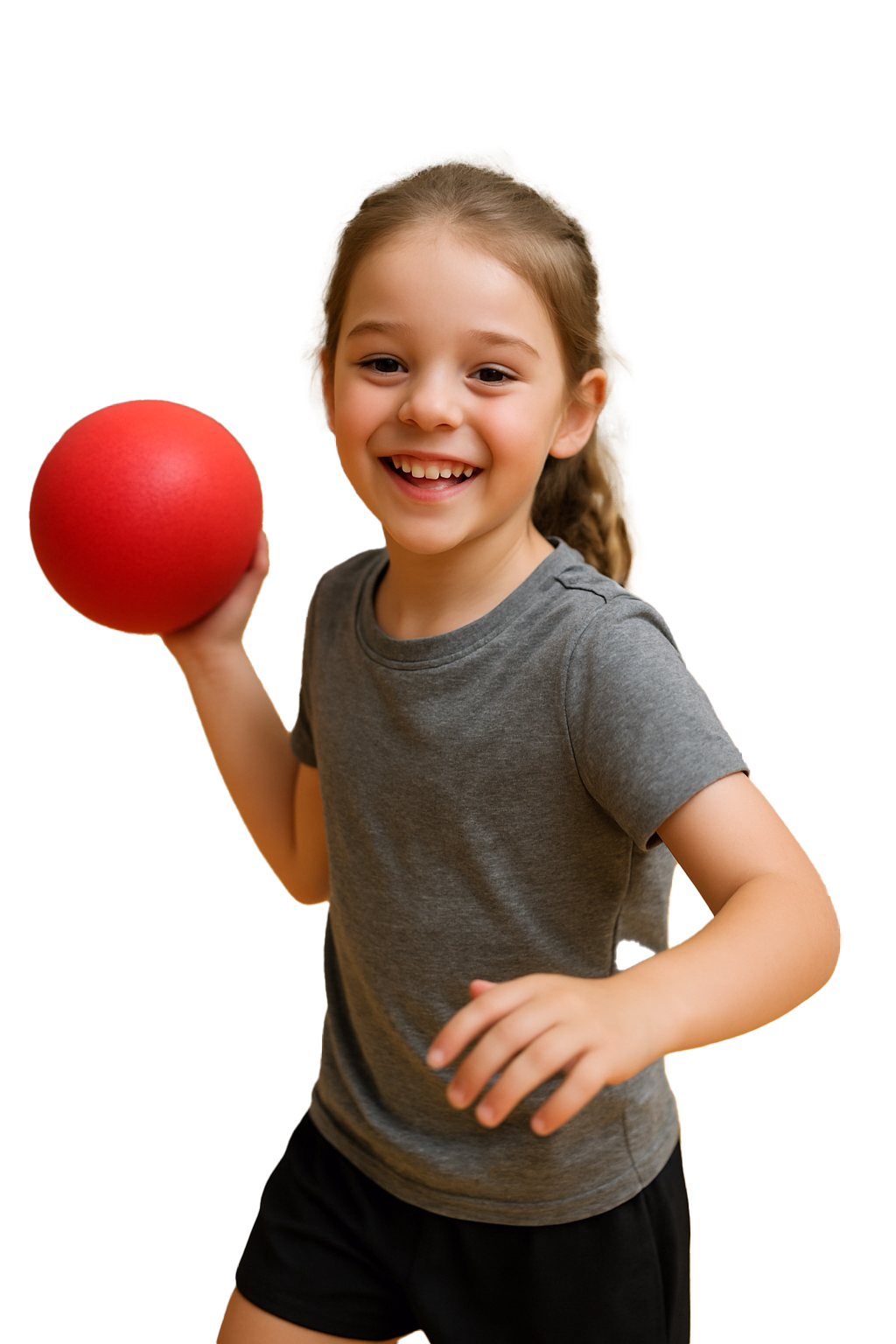 Young dodgeball player